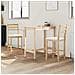 Sedie da pranzo 2 pcs Naturale 40 x 47,5 x 99,5 cm - Foto miniatura 3