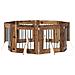 Cancello per cani con supporti 8 pcs Legno antico 60 x 60 cm - Foto miniatura 1
