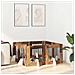 Cancello per cani con supporti 8 pcs Legno antico 60 x 60 cm - Foto miniatura 3