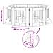 Cancello per cani con supporti 8 pcs Legno antico 60 x 60 cm - Foto miniatura 9