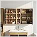 Set di Armadi da Bagno con lo scaffale 3 pcs 120 x 14,5 x 70 cm - Foto miniatura 2