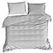Set di biancheria da letto in microfibra 160x200, color cenere - Morbidezza vellutata - Design elegante - Adatto a chi soffre di allergie - Foto miniatura 3