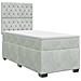 Letto box spring con materasso Grigio Chiaro Singolo Velluto - Foto miniatura 1