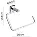 Portasalviette Ad Anello Da Muro In Acciaio Inox Aisi 304 E Cromall 6970 Serie Colorado Cromato - Foto miniatura 6