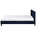Letto Sfoderabile In Velluto Blu Scuro 160 X 200 Cm Fitou - Foto miniatura 5