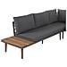 Set Da Giardino In Legno Di Acacia Cuscini Grigi Corato - Foto miniatura 23