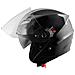 Casco Jet Moto Scooter Omologato Ece 22-05 Visiera Parasole Antigraffio Nero L - Foto miniatura 5