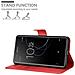 Custodia Compatibile Con Sony Xperia Xa1 Plus In Rosso Carminio - Coperchio Protettiva Con Chiusura Magnetica, Funzione Stand E Tasca Per Le Carte - Foto miniatura 3