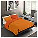 Set Copripiumino Bicolor 100% Microfibra Con Federa Double Face - Una Piazza E Mezza 200x200 Cm - Arancio Chiaro / arancio Scuro - Foto miniatura 1