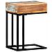 Tavolino Laterale A Forma Di U 45x30x61 Cm In Legno Di Recupero - Foto miniatura 6