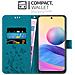 Cadorabo Custodia Compatibile Con Xiaomi Redmi Note 10 5g / Poco M3 Pro 5g In Blu Fiore - Coperchio Protettivo In Design Floreale Con Chiusura Magnetica, Funzione Stand E Slot Per Carte - Foto miniatura 3