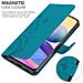 Cadorabo Custodia Compatibile Con Xiaomi Redmi Note 10 5g / Poco M3 Pro 5g In Blu Fiore - Coperchio Protettivo In Design Floreale Con Chiusura Magnetica, Funzione Stand E Slot Per Carte - Foto miniatura 5