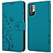 Cadorabo Custodia Compatibile Con Xiaomi Redmi Note 10 5g / Poco M3 Pro 5g In Blu Fiore - Coperchio Protettivo In Design Floreale Con Chiusura Magnetica, Funzione Stand E Slot Per Carte - Foto miniatura 8