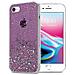 Custodia Compatibile Con Apple Iphone 7 / 7s / 8 / Se 2020 In Viola Con Glitter - Coperchio Protettivo In Silicone Tpu Flessibile Con Glitter Scintillanti - Foto miniatura 1