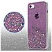 Custodia Compatibile Con Apple Iphone 7 / 7s / 8 / Se 2020 In Viola Con Glitter - Coperchio Protettivo In Silicone Tpu Flessibile Con Glitter Scintillanti - Foto miniatura 5