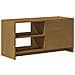 Mobile Porta Tv Marrone Miele 80x31x39 Cm In Legno Di Pino - Foto miniatura 3