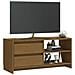 Mobile Porta Tv Marrone Miele 80x31x39 Cm In Legno Di Pino - Foto miniatura 7