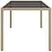 Tavolo Giardino Beige 190x90x75 Cm Vetro Temperato Polyrattan - Foto miniatura 4