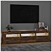 Mobile Porta Tv Con Luci Led Rovere Fumo 180x35x40 Cm - Foto miniatura 3