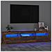 Mobile Porta Tv Con Luci Led Rovere Fumo 180x35x40 Cm - Foto miniatura 1