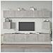 Set Di Mobili Porta Tv 6 Pz Grigio Cemento In Legno Multistrato - Foto miniatura 1