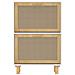 Scarpiera Bianca 52x25x80cm Legno Multistrato e Rattan Naturale - Foto miniatura 3