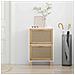 Scarpiera Bianca 52x25x80cm Legno Multistrato e Rattan Naturale - Foto miniatura 4