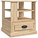 Tavolino Rovere Sonoma 50x50x60 Cm In Legno Multistrato - Foto miniatura 2