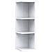 Mobile Pensile Bagno Tacoma, Mobile Colonna Sospeso Per Bagno, Armadietto Ad Angolo Con 3 Ripiani Aperti, 20x20h65 Cm, Bianco - Foto miniatura 2