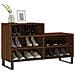 Scarpiera Rovere Marrone 102x36x60 Cm In Legno Multistrato - Foto miniatura 3