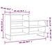 Scarpiera Rovere Marrone 102x36x60 Cm In Legno Multistrato - Foto miniatura 6