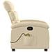 Poltrona Massaggiante Reclinabile Crema in Tessuto - Foto miniatura 7