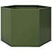 Fioriera da Giardino Verde Oliva Esagono 69x60x45 cm in Acciaio - Foto miniatura 1