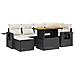 Set Divani da Giardino con Cuscini 7pz Nero Polyrattan - Foto miniatura 1