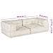 Pouf Modulare Crema 140x70x36 in Tessuto - Foto miniatura 5