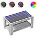 Tavolino Salotto con LED Grigio Cemento 93x53x45 cm Multistrato - Foto miniatura 1