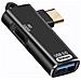 Adattatore Otg Usb A Usb-c E Ricarica Usb-c 100w Trasferimento 5gbps, Nero - Foto miniatura 1