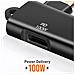 Adattatore Otg Usb A Usb-c E Ricarica Usb-c 100w Trasferimento 5gbps, Nero - Foto miniatura 3