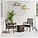 Set Bistro da Giardino a 3 Pezzi con Cuscini Marrone in Polyrattan - Foto miniatura 2