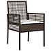Set Bistro da Giardino a 3 Pezzi con Cuscini Marrone in Polyrattan - Foto miniatura 6