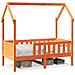 Giroletto Casetta Bambini Marrone Cera 70x140 cm Massello Pino - Foto miniatura 1