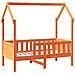 Giroletto Casetta Bambini Marrone Cera 70x140 cm Massello Pino - Foto miniatura 3