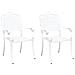 Sedia da Giardino 2 pcs Bianco 55 x 56.5 x 91cm Alluminio - Foto miniatura 1