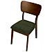 Set Di 2 Sedie Da Pranzo Minier Legno Verde /marrone Scuro - Foto miniatura 6