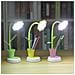 Lampada Da Scrivania A Led A Forma Di Girasole Con Portapenne: Regolabile, Dimmerazione Continua E Ricaricabile Tramite Usb - Foto miniatura 5