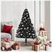 Albero di Natale artificiale con luci integrate Nero 150 cm PVC - Foto miniatura 2