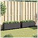 Fioriere da Giardino con Ruote 2pz Nere 107x32x38 cm Polyrattan - Foto miniatura 3