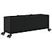 Fioriere da Giardino con Ruote 2pz Nere 107x32x38 cm Polyrattan - Foto miniatura 5