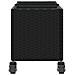 Fioriere da Giardino con Ruote 2pz Nere 107x32x38 cm Polyrattan - Foto miniatura 7