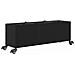Fioriere da Giardino con Ruote 2pz Nere 107x32x38 cm Polyrattan - Foto miniatura 8